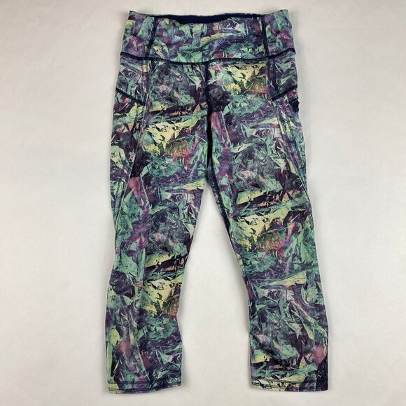 Lululemon Run: Top Speed Crop Leggings Women's Size 2 - Picture 1 of 15